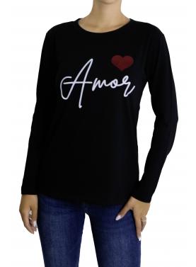 t shirt con stampa Amor 